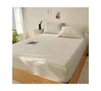 Drap-housse 100 % coton avec couvre-lit élastique tout autour, tissage en satin doux et soyeux, housse de matelas King size, convient aux matelas jusqu'à 27,9 cm (couleur : J, taille : Twin-XL)