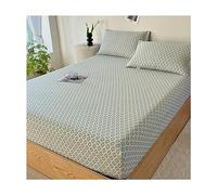 Drap-housse 100 % coton avec couvre-lit élastique tout autour, tissage en satin doux et soyeux, housse de matelas King size, convient aux matelas jusqu'à 27,9 cm (couleur : J, taille : Twin-XL)