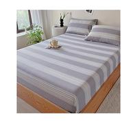 Drap-housse 100 % coton avec couvre-lit élastique tout autour, tissage en satin doux et soyeux, housse de matelas King size, convient aux matelas jusqu'à 27,9 cm (couleur : J, taille : Twin-XL)