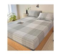 Drap-housse 100 % coton avec couvre-lit élastique tout autour, tissage en satin doux et soyeux, housse de matelas King size, convient aux matelas jusqu'à 27,9 cm (couleur : J, taille : Twin-XL)