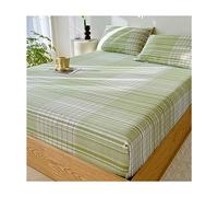 Drap-housse 100 % coton avec couvre-lit élastique tout autour, tissage en satin doux et soyeux, housse de matelas King size, convient aux matelas jusqu'à 27,9 cm (couleur : J, taille : Twin-XL)