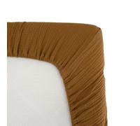 DOMIVA -Fitted Sheet Caramel 70 x 140 cm AU Fil DE l'eau