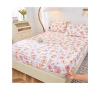 Drap-housse queen size uniquement en jersey tricoté confortable comme le linge de lit king size, couvre-lit extensible dans 4 directions, ne glisse plus pour le matelas (couleur : A, taille : Twin-XL)