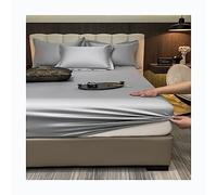 Drap-housse Twin-XL 100 % coton double brossé, ultra doux, infroissable, résistant à la décoloration, bon ajustement pour les draps de dessous de matelas de 17,8 cm de profondeur (couleur : F, taille