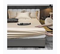 Drap-housse Twin-XL 100 % coton double brossé, ultra doux, infroissable, résistant à la décoloration, bon ajustement pour les draps de dessous de matelas de 17,8 cm de profondeur (couleur : F, taille