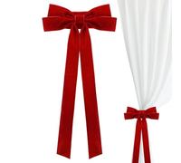 Drape Tie Backs - Christmas Elastic Red Home Decor,Farmhouse Bow Drape Holder Tie Backs | for Birthday Holiday Wedding Party Bathroom Bedroom Living Room Home Hotel