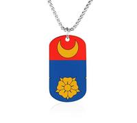 Drapeau Ville Ca Longueuil Québec Quebec Women's Pendant Necklace for Men Silver Chain Customizable Jewelry Dog Tag Necklaces