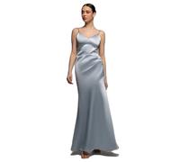 Draped Back Satin Dress Women Goddiva Bleu 40