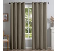 DrapeMaster Fire Retardant Fluorine Free NFPA701 Standard Curtains 2 Panels 100% Blackout Thermal Insulated Grommet Drapes for Bedroom Living Room