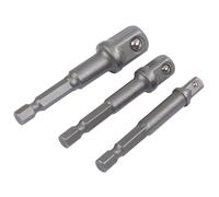 Draper 3 Piece Impact Socket Set | 1/4" Hex x 1/4", 3/8" & 1/2" Square Drive Adapter | Impact Drivers, Wrenches, Ratchets and Screwdrivers | 00005