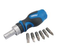 Draper 01050 Stubby Ratchet Screwdriver and Bit Set (7 Piece)