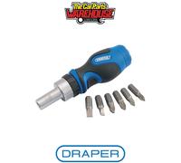 Stubby Ratchet Screwdriver and Bit Set (7 Piece)