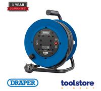 Draper 02120 230V Four Socket Industrial Cable Reel, 50m