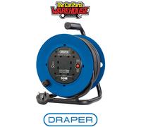 Draper 230V Four Socket Industrial Cable Reel, 50m 02120