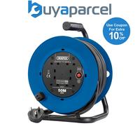 Draper 230V Four Socket Industrial Cable Reel, 50m