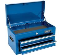 Draper 2 Drawer Tool Chest and Tool Box, Blue