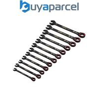 Draper 03896 Expert HI-TORQ Metric Ratchet Combination Spanner Set, Black (12 Piece)