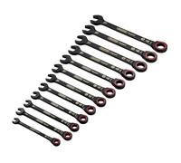 Draper Expert 03896 HI-TORQ® Metric Ratchet Combination Spanner Set, Black (12 Piece)