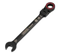 Draper 03918 Expert HI-TORQ Metric Flexible Head Ratchet Combination Spanner, 12mm, Black