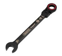 Draper Expert Hi-Torq® Metric Flexible Head Ratchet Combination Spanner 18Mm Black each 1 03925