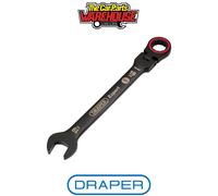 Draper Expert HI-TORQ Combination Spanner 03926, Metric Flexible Head Ratchet, 19mm, Black