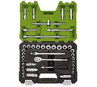 Draper 04464 Draper Expert Combined MM/AF Socket Set, 3/8" Sq. Dr, Green (41 Piece)