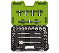 Draper 04465 MM/AF Combined Socket Set, 1/2" Sq. Dr., Green (41 Piece)