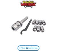 Draper 04662 Mill Chuck Set MT3 - M12 Diameter 4 - 16mm