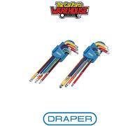 Draper 04776 Draper TX-STAR Security & Hex Metric Long Arm Key Set Colour Coded