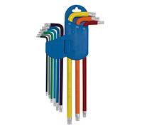 Draper 04926 Metric Multicolour Extra-Long Arm TX-Star Key Set (9 Piece)
