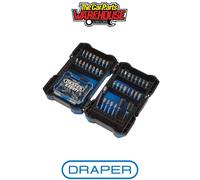 Draper Expert 1/4" Hex Impact Rated 65 Piece Screwdriver Bit Set - Blue and Black