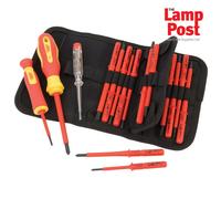 Draper XP1000 18 Piece Precision Screwdriver Set | VDE Dual Insulated Interchangeable Blade | Electrical Tool Driver Set | Hand Tools Set | 05776