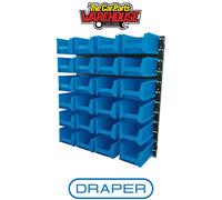 Draper 06797 24 Bin Wall Storage Unit Large Bins