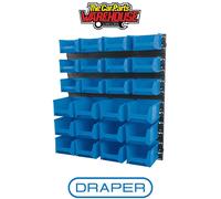 Draper 06798 24 Bin Wall Storage Unit Small/Medium Bins