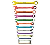Draper 07142 HI-TORQ® Metric Ratchet Combination Spanner Set 6-19mm