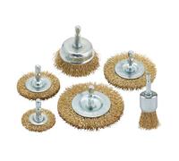 Draper 07436 Brassed Steel Crimped Wire Brush Set (6 Piece)