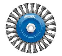 Draper 08059 Steel Twist-Knot Flat Wire Wheel Brush, 150mm, M14