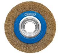 Draper Brassed Steel Bench Grinder Wire Wheel Brush 200 X 31.75Mm each 1 08067