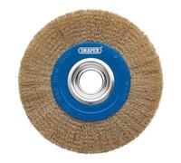 Draper 08067 Brassed Steel Bench Grinder Wire Wheel Brush, 200 x 31.75mm