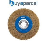 Draper 08067 Brassed Steel Bench Grinder Wire Wheel Brush, 200 x 31.75mm