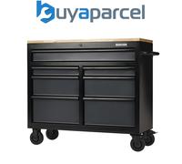 Draper 08216 BUNKER 7 Drawer Workbench Roller Tool Cabinet, 41", Grey