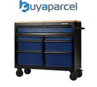 Draper Bunker Workbench Roller Tool Cabinet, 7 Drawer, 41", Blue 08222