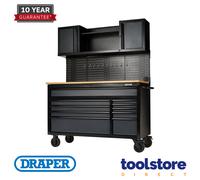 Draper 08242 Bunker 10-Drawer Roller Workstation & Workbench 56" Grey