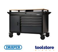 Draper 08251 BUNKER 14 Drawer Multi-Functional Workbench Roller Tool Cabinet, 48