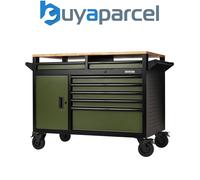 Draper 08269 BUNKER 14 Drawer Multi-Functional Workbench Roller Tool Cabinet, 48