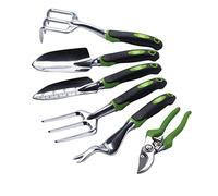 Draper Garden Tool Set Expert 08996, 6-piece Black and Green, Ergonomic Handles