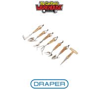 Draper Garden Tool Set - Heritage - 7-Piece Stainless Steel with Ash Handles - Silver