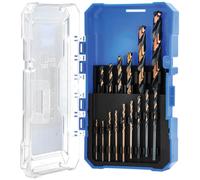 Draper Drill Bit Set HSS Turbo Titanium 15-Piece 1.5-10.0mm (09103) for Steel & Wood