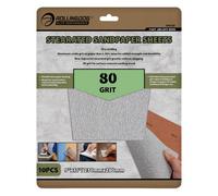 Draper 09653 Rollingdog Stearated Sanding Sheets, 230 X 280mm, 80 Grit (Pack Of 10)