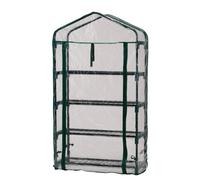 Draper 09972 4-Tier Greenhouse, Sturdy Steel Frame, Clear PVC Cover